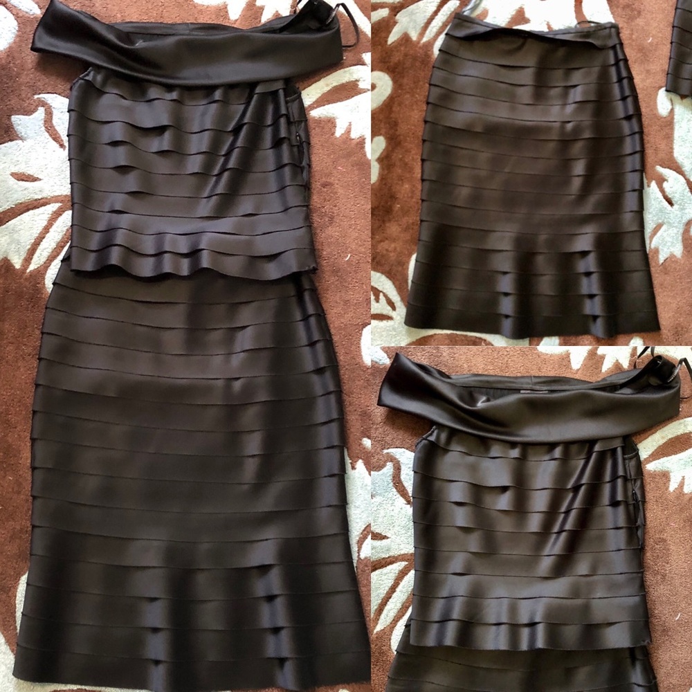 NEW black formal tiered 2 piece Veronique Young